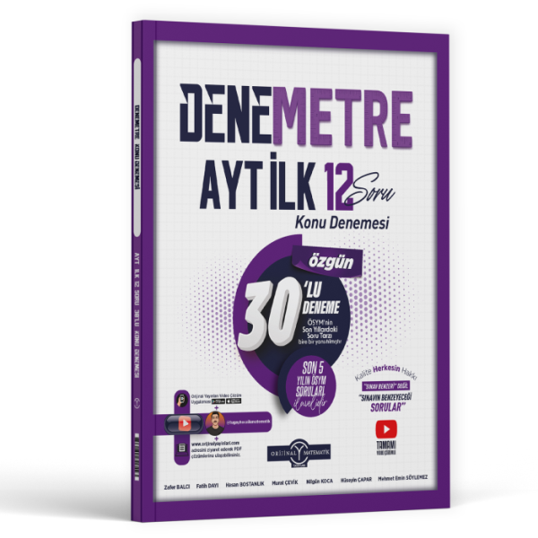 ORİJİNAL YKS AYT DENEMETRE İLK 12 SR.KN. 30LU - 26